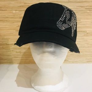Black Cap with Bling Horse Head